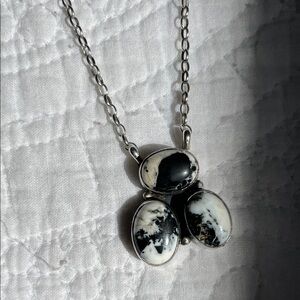 White Buffalo & Sterling Silver Native Artist Necklace